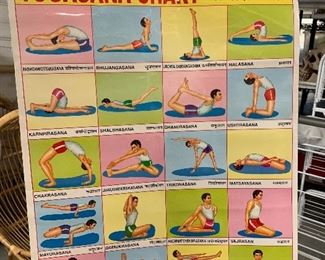 Vintage Indian Yoga Chart