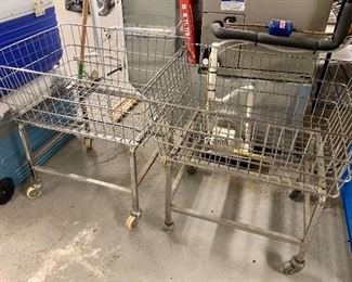 Great vintage laundry carts