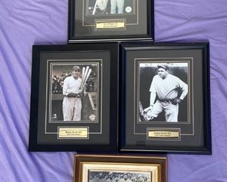 HKM004 Babe Ruth, Ted Williams & Mickey Mantle Memorabilia