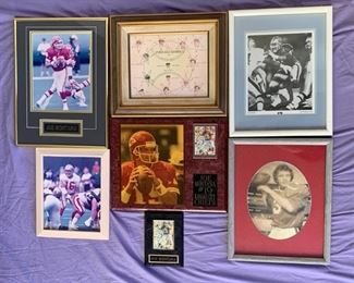 HKM002 Joe Montana Autographed Portraits & '56 Pro All Stars Memeorabilia
