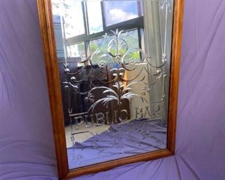 HKM016 Mirror with ''Public Bar'' Embossing