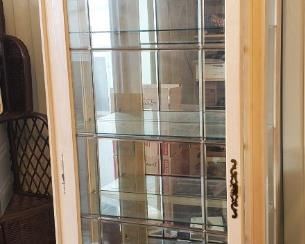 HKM025  Wood & Glass Armoire 