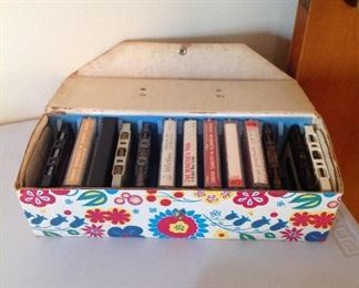 Vintage cassettes and case