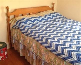 Murphy Full Size Bed with mattresses and bedding (doesn't include the blue afghan)