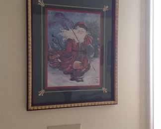 Framed Santa print