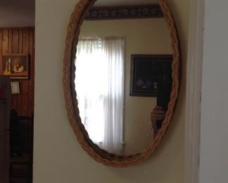 Wicker mirror 