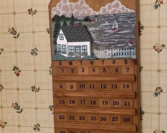 Perpetual wooden calendar