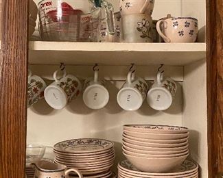 Dishes set in kitchen