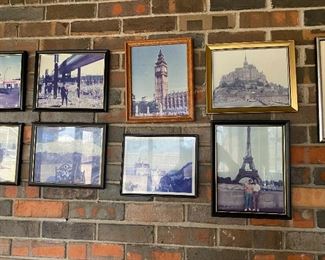 Vintage photos under glass & framed