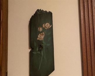 Tole painted wood hanging