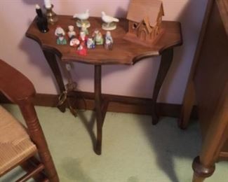 Small table with collectibles