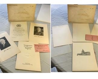 #52)$100 NOW 50% OFF( WAS $200 ) Original 1933 set of FDR inaugural invitations. 1 ticket admit to Platform B, 1 invite, 1 ceremonies program, 2 Pictures of FDR and His Vice President John Nance Gardner and the original envelope showing it was HAND DELIVERED.  (1 of 3 views ) 