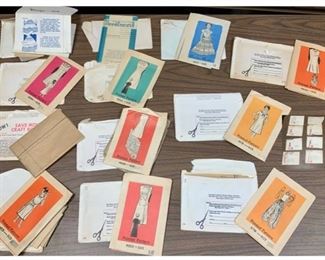 #79) $15 Vintage lot of 12 Patterns. Includes St Louis Post Dispatch, Marian Martin and Anne Adam’s. These are sold as is. Nice period patterns. Lot B