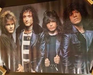 #119)$7.50 NOW 50% OFF (was  $15 ) Original 1970s Quiet Riot Band Poster 33x23 1/2”. Never used but has small tear 