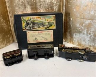 #89) $50 NOW 50% OFF (was $100 ) 1950s New Cable Train Set Toy with box. made in Japan. Untested and not sure If all parts are included. See as is in photos (1 of 4 views) 