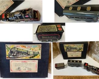 #89) $50 NOW 50% OFF (was $100 ) 1950s New Cable Train Set Toy with box. made in Japan. Untested and not sure If all parts are included. See as is in photos (1 of 4 views) 