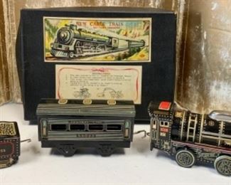 #89) $50 NOW 50% OFF (was $100 ) 1950s New Cable Train Set Toy with box. Battery operated and made in Japan. Untested and not sure If all parts are included. See as is in photos .  (1 of 4 views) 