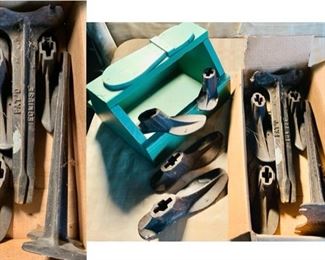 #98) $30 NOW 50% OFF (was $60 ) Vintage Cobblers Set and old wooden box 