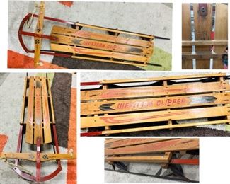 #107) $32 NOW 20% OFF (was $40 ) Vintage Sled Western Clipper 60’’ x 22’’ with floating Steering (1 of 2 views) 