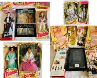 #109) $175 NOW 30% OFF (was $250)  for all Vintage Barbies in original boxes. 5 dolls and 1 clothing pack (1 of 6 views) 