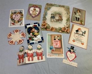 #134) $20 NOW 20% OFF (was $25 ) all 10 Antique Valentines Early 1900s. As is as shown. ( 1 of 2 views) 