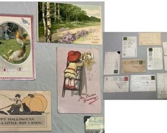 #127)$20 NOW 20% OFF (was $25 ) for all 11 Early 1900s Postcards Including  Easter, Halloween and Hotel Postcards. As is as shown (1 of 2 views) 