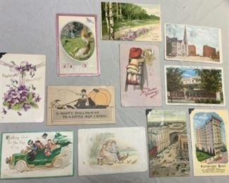 #127) $20 NOW 20% OFF (was $25 ) for all 11 Early 1900s Postcards Including Easter, Halloween and Hotel Postcards. As is as shown (1 of 2 views) 