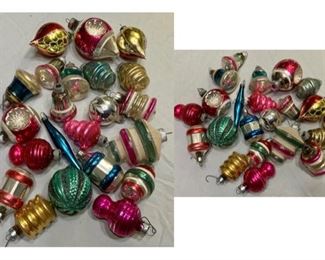 #136) $22.50 NOW 50% OFF (was $45 ) all 22 pc Vintage Christmas ornaments old and used as is as shown. (1 of 2 views) 
