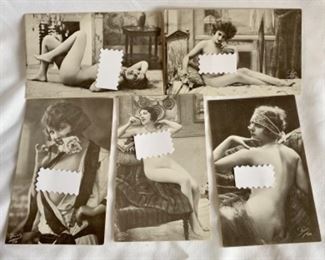 #113) $25 for all 5 Black and White Victorian Cabinet Cards. Unused . We believe these to be original. Back of card is blank. (1 of 2 views) 