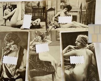 #113) $25 for all 5 Black and White Victorian Cabinet Cards. Unused . We believe these to be original. Back of card is blank. (1 of 2 views) 