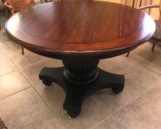 Dining Room Table with One Leaf.  Round Wood