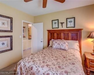 Full size headboard, full size mattress and box springs, all  prints available, lamp on right available.   End table on right is not available.