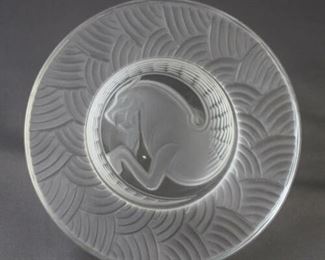 LALIQUE - FRANCE--- A PAPERWEIGHT REPRESENTING SATURN WITH DRAGON