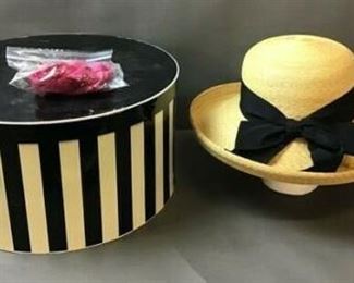 Peter Beaton Nantucket Hat, with Box and Flower Attachment