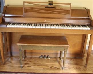 #3. $200.00. Baldwin Acrosonic Piano scratches to cover 36”h X 57.5”w X 26.5”d