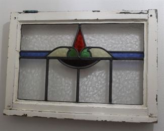 #25. $150.00. Stained glass window 17” X 24”