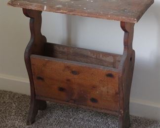 #46. $45.00. Magazine holder side table 24.5”h X 21.5”w X 11.5”d