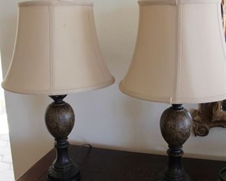 #57. $60.00. Pair lamps 24”h