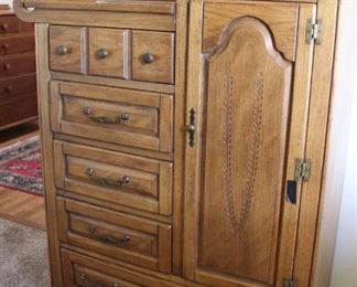 #61 . $275.00. Gentlemans dresser 68”h X 46”w X 19”d