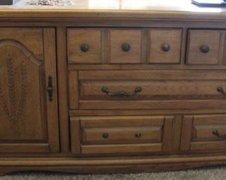 #62. $200.00. Dresser lowboy 32”h X 66”w X 19”d