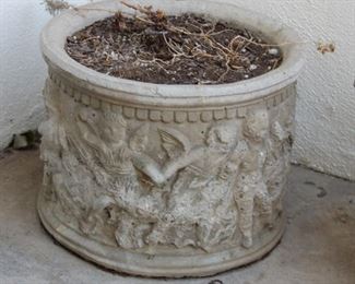 #87. 150.00. Concrete planter 9”h X 11” diameter