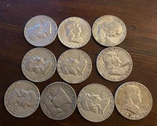 90% Silver Franklin Half Dollars