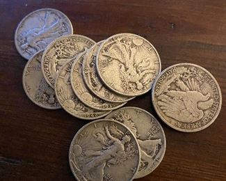 90% Silver Walking Liberty Half Dollars