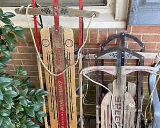 Vintage Snow Sleds