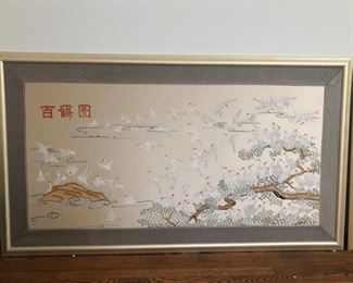 Asian embroidered art