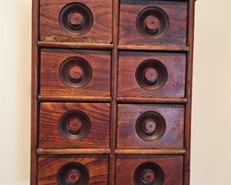 Wooden Apothecary Cabinet.