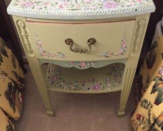 Painted end table.