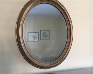 Oval mirror.