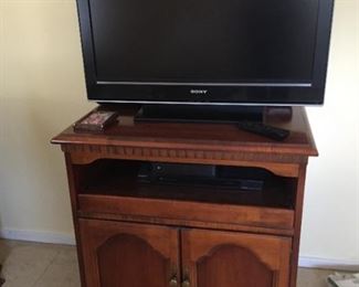 TV stand with SONY TV.