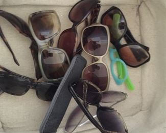 Assorted sunglasses.